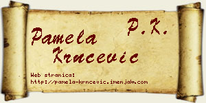 Pamela Krnčević vizit kartica